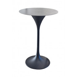 Table haute – MUSE – Ø70 x H104 cm – Graphite – Aluminium époxy / Céramique de marque PROLOISIRS, référence: J9480400