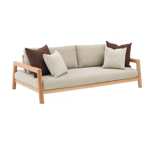 Canapé ECRINS – Aluminium et teck – Rope ronde 6 mm – Teck - PROLOISIRS