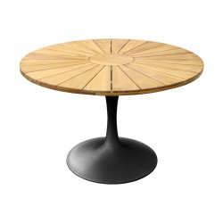 Table ronde SOLEIL Ø120 cm – Graphite Teck de marque PROLOISIRS, référence: J9482400