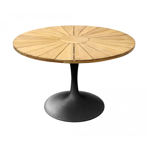Table ronde SOLEIL Ø120 cm – Graphite Teck - PROLOISIRS