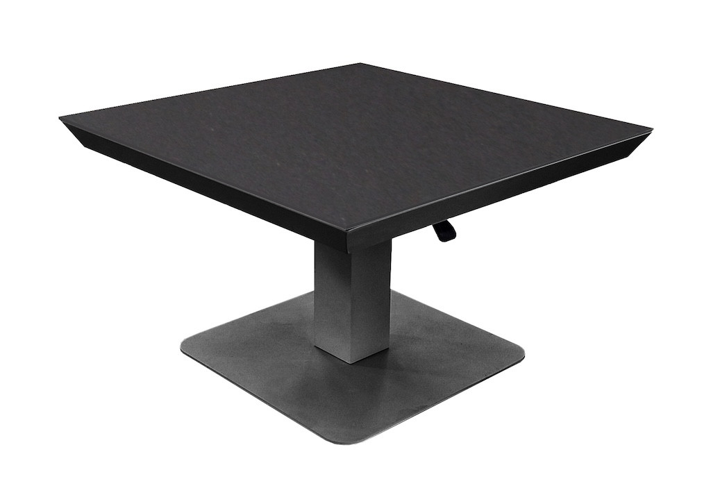 Table basse élévatrice COLOMBO 80 x 80 x 4369 cm Aluminium époxy / Céramique KEDRA New Boreal