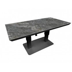 Table basse élévatrice COLOMBO 150 x 80 x 43/69 cm – Aluminium époxy graphite / Céramique KEDRA Lunar de marque PROLOISIRS, référence: J9485000