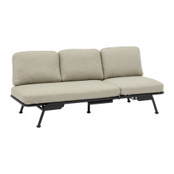 Canapé modulable SUNSET – Aluminium époxy – Graphite / Chiné anthracite de marque PROLOISIRS, référence: J9486000