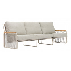 Canapé 3 places RIVA – Blanc de marque PROLOISIRS, référence: J9487800