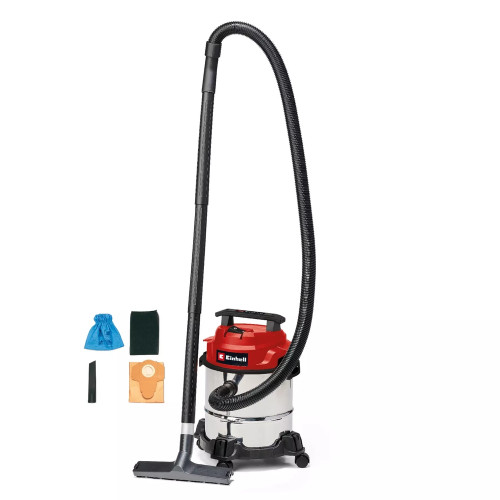 Aspirateur eau/poussière TC-VC 1812/1 S - 1250W - cuve inox 12L - soufflerie - accessoires inclus RECONDITIONNE - EINHELL 