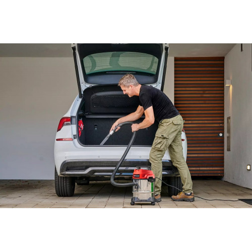 Aspirateur eau/poussière TC-VC 1812/1 S - 1250W - cuve inox 12L - soufflerie - accessoires inclus RECONDITIONNE - EINHELL 