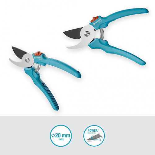 Sécateur de jardin – EasyCut – Ø coupe 20 mm – Lames inox PowerCoating - GARDENA