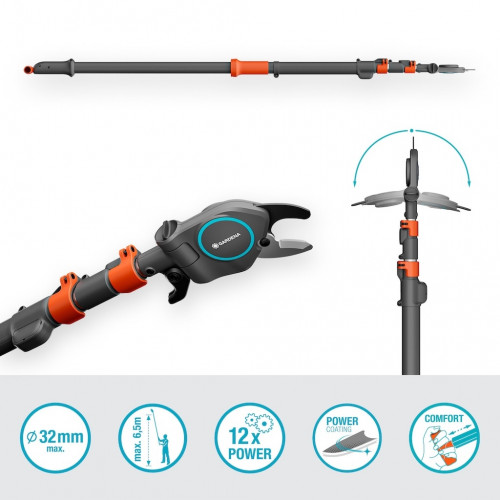 Coupe-branches télescopique – StarCut Pro L – Portée 175 à 400 cm – Ø coupe 32 mm - GARDENA