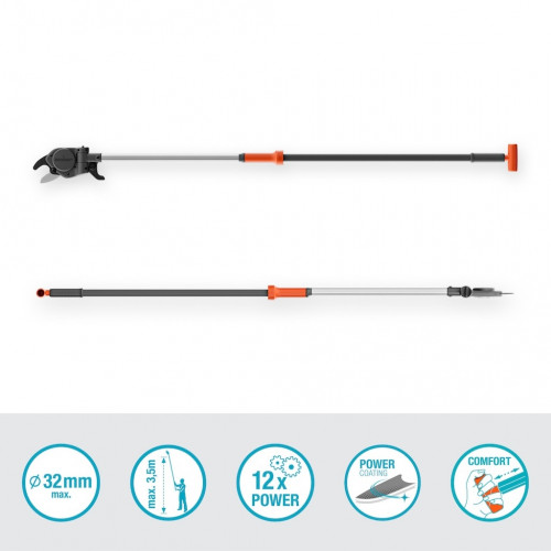 Coupe-branches télescopique – StarCut Pro S – Longueur 160 cm – Ø coupe 32 mm - GARDENA