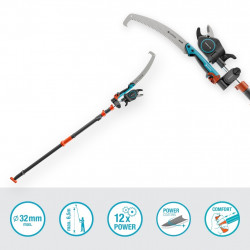 Coupe-branches télescopique avec scie – StarCut Pro L – Portée 175 à 400 cm – Ø coupe 32 mm - GARDENA