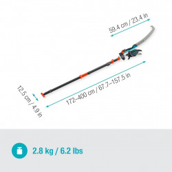 Coupe-branches télescopique avec scie – StarCut Pro L – Portée 175 à 400 cm – Ø coupe 32 mm - GARDENA