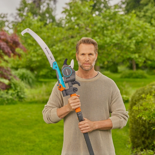 Coupe-branches télescopique avec scie – StarCut Pro L – Portée 175 à 400 cm – Ø coupe 32 mm - GARDENA
