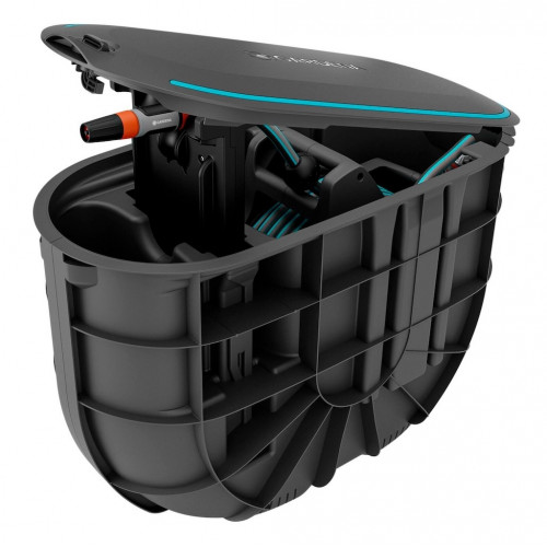 Dévidoir automatique enterré – RollUp M – Tuyau 20 m Ø 11 mm – Enroulement automatique - GARDENA