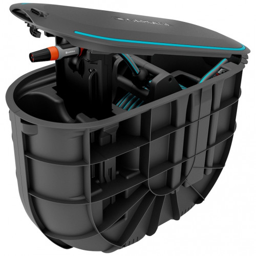 Dévidoir automatique enterré – RollUp M – Tuyau 20 m Ø 11 mm – Enroulement automatique - GARDENA