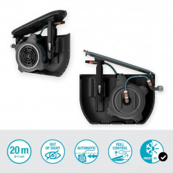 Dévidoir automatique enterré – RollUp M – Tuyau 20 m Ø 11 mm – Enroulement automatique - GARDENA