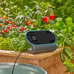 Kit d’arrosage solaire autonome – AquaBloom L – Jusqu’à 30 plantes – 14 programmes - GARDENA