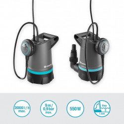 Pompe d’évacuation pour eaux claires 20000 BASIC – 20 000 l/h – Résidu 1 mm – Flotteur intégré - GARDENA