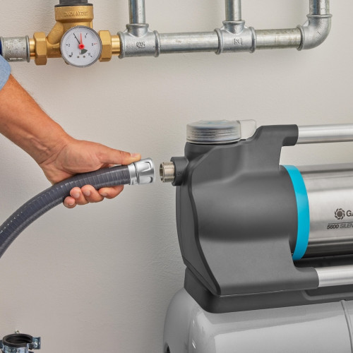 Kit tuyau d’aspiration 4 m 25 mm (1”) avec filtre inox et clapet anti-retour – Raccord G1” - GARDENA