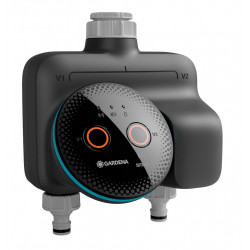 Smart Dual Water Control – Programmateur d’arrosage connecté 2 voies intelligent de marque GARDENA, référence: J9504500