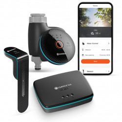 Smart Water Control – Kit d’arrosage connecté avec sonde d’humidité et Gateway de marque GARDENA, référence: J9504700