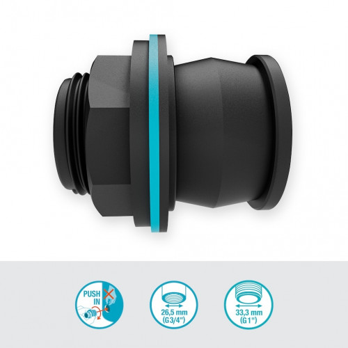 Connecteur de réservoir Push In – Installation extérieure étanche - GARDENA