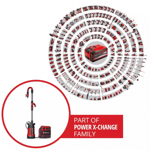 Pompe d’arrosage sans fil 36 V – GE-PP 36 RB-A Li-Solo – 4 500 l/h – pression 3 bar – Twin-Pack Power X-Change - EINHELL 