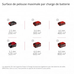 Tondeuse à gazon sans fil 36 V – GC-CM 36/42 Li BL – largeur de coupe 42 cm – moteur brushless – batteries 4,0 Ah incluses – Pow - EINHELL 