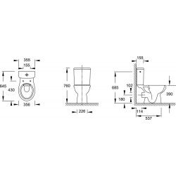 Pack WC à poser sans bride, Marcel NF, JACOB DELAFON - JACOB DELAFON