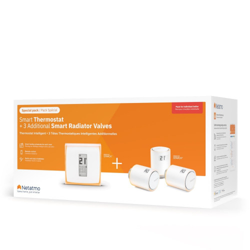 Pack Thermostat + 3 Têtes Thermostatiques Connectés et Intelligents NETATMO - NETATMO