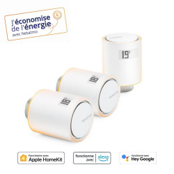 Pack 3 Têtes Thermostatiques Connectées et Intelligentes NETATMO de marque NETATMO, référence: B9507000