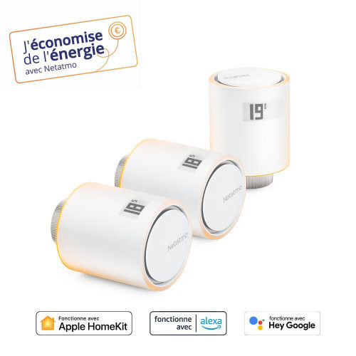 Pack 3 Têtes Thermostatiques Connectées et Intelligentes NETATMO - NETATMO