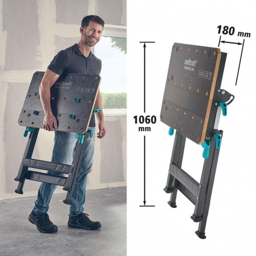 Etabli pliable WOLFCRAFT 6870000, 65X49 cm - WOLFCRAFT