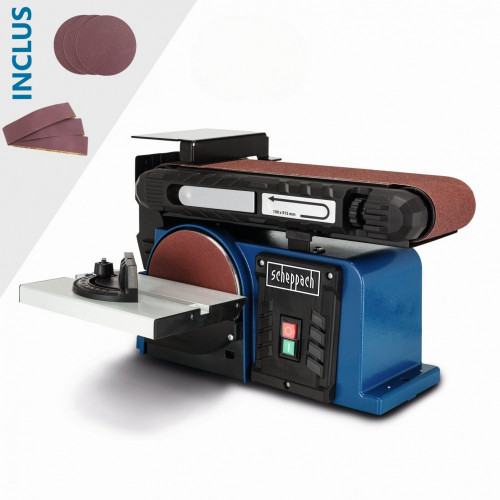 Ponceuse stationnaire à bande et à disque, SCHEPPACH Bts900, 370 watts - SCHEPPACH