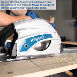 Scie circulaire plongeante filaire PL56 SCHEPPACH, 1200 W, 160 mm + rail - SCHEPPACH