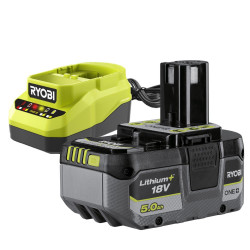 Lot d'1 batterie et d'1 chargeur RYOBI, 18 V, 4 Ah Rc18120a-140xg lithium-ion - RYOBI