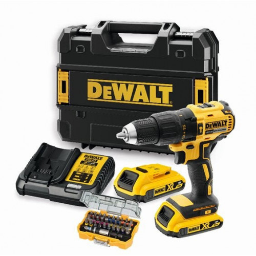 Perceuse à percussion 18 V DEWALT Dcd778d2ta-fr, 65 Nm + 2 batteries 2Ah - DeWALT