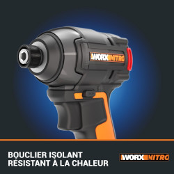Visseuse à chocs sans fil 20 V WORX Wx265, 200 Nm + 2 batteries 2Ah - Worx