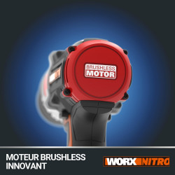 Perceuse à percussion 20 V WORX Wx354.5, 60 Nm + 2 batteries 4Ah - Worx
