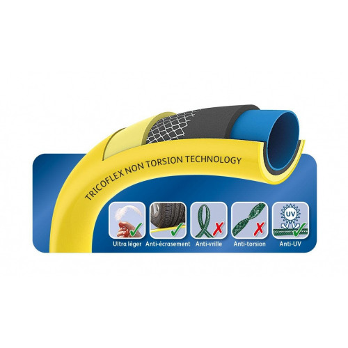 Tuyau d'arrosage nu Hozelock Super Tricoflex Ultimate L.50 m diam.19 mm - HOZELOCK