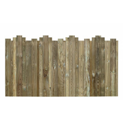 Clôture jardin bois Cleveland, CERLAND, H.95 x l.180 cm, naturel - CERLAND