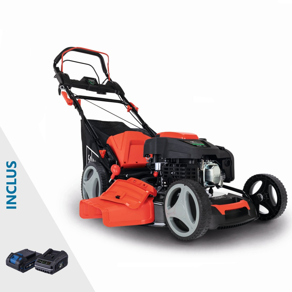 Tondeuse thermique autotractée 4 en 1 SCHEPPACH Démarrage électrique 53cm de coupe 224cc MS225 53E - vue 2