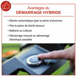 Tondeuse a essence SCHEPPACH Ms225-53e , 224 cm?, l.53 cm, demarrage electrique - SCHEPPACH