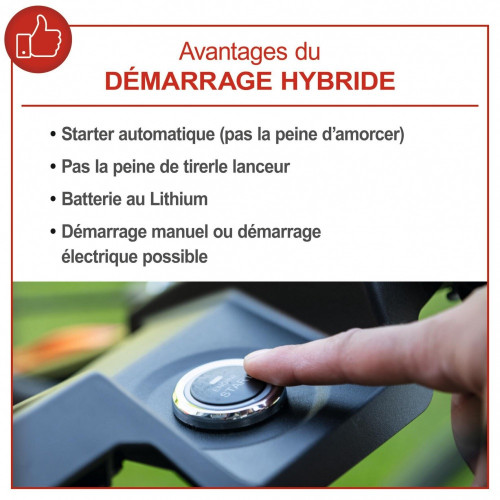 Tondeuse a essence SCHEPPACH Ms225-53e , 224 cm?, l.53 cm, demarrage electrique - SCHEPPACH