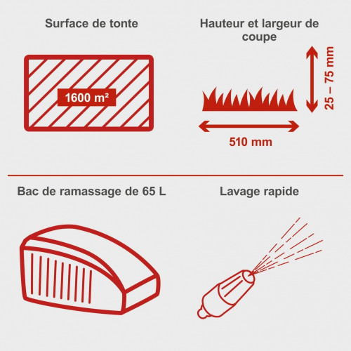 Tondeuse a essence SCHEPPACH MS-173-51 , 173 cm?, l.51 cm - SCHEPPACH
