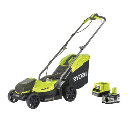 Tondeuse RYOBI sur batterie 33 cm Rlm 18x33 5 Ah de marque RYOBI, référence: J9509500