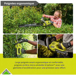 Taille-haies RYOBI RY36HT 60A 36V 4Ah 60 cm - RYOBI