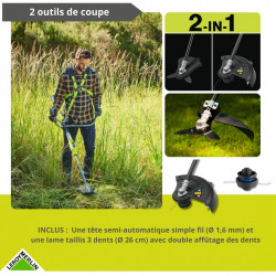 Débroussailleuse à batterie RYOBI, Rbc36x26bg2-14020 36V, l.33cm - RYOBI