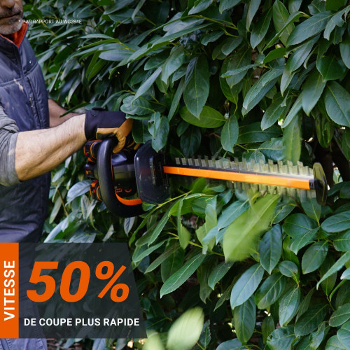Taille-haie sur batterie WORX Wg286e.9 40 V L.58 cm - Worx