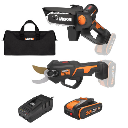 Pack mini-élagueuse + sécateur WORX 20V WG907E - Worx