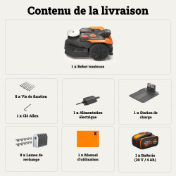 Robot tondeuse connecté WORX VISION CLOUD 2WD - Jusqu'à 650m² - WR365E - Worx